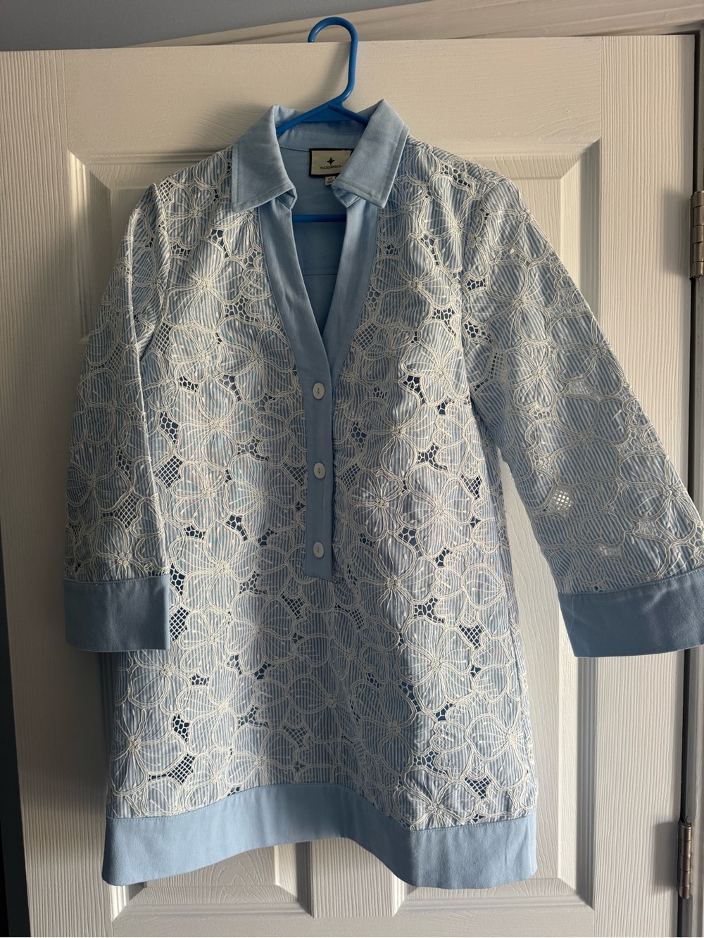 Tuckernuck Light Blue Lace mini dress